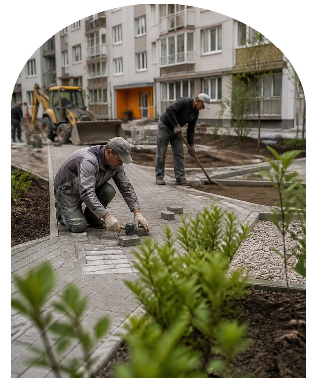 Благоустройство двора многоквартирного дома в Новочеркасске